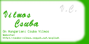 vilmos csuba business card